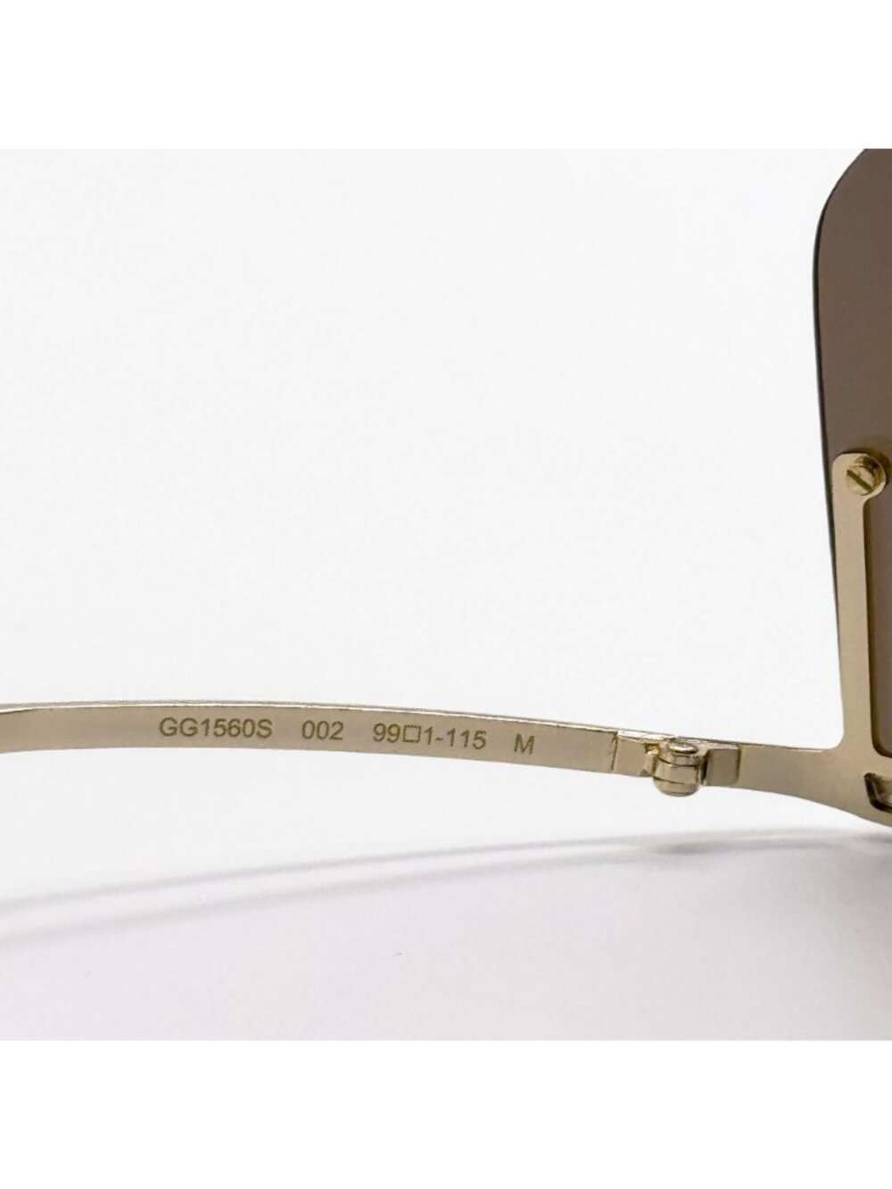 NEW GUCCI SUNGLASSES GG1560S 002 GOLD SHIELD UNISEX GUCCI EYEWEAR - Picture 9 of 11